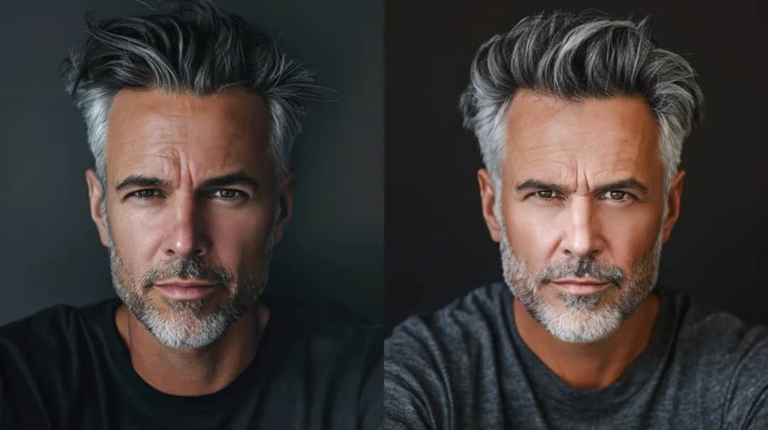 Męskie włosy: Jak ukryć siwiznę? Skuteczne metody